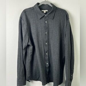 Banana Republic Cotton Textured Weave Pattern Long Sleeve Button Down